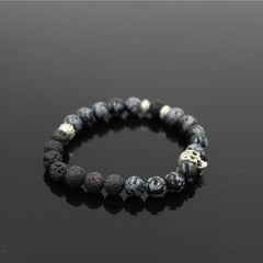 Kranion - Snowflake Obsidian x Lava Stone