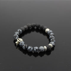 Kranion - Snowflake Obsidian x Lava Stone