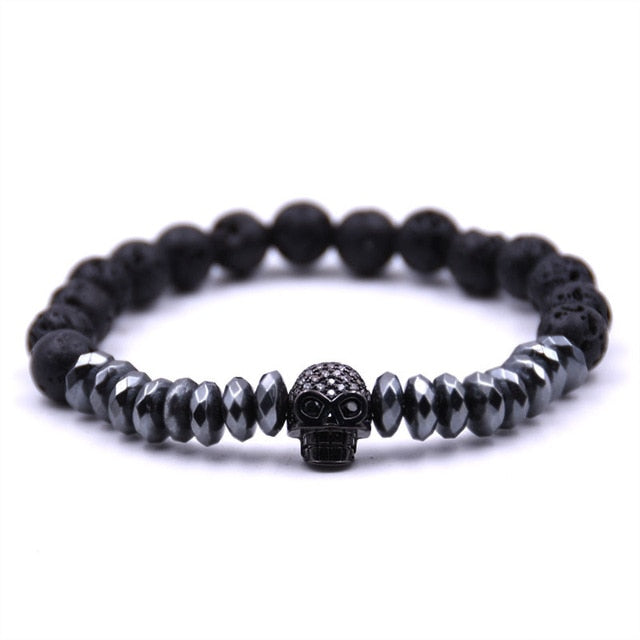 Kranion - Hematite x Lava Stone