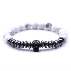 Kranion - Hematite x Howlite