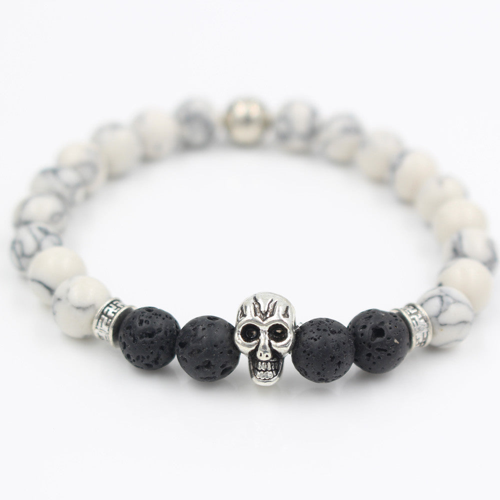 Kranion - Howlite x Lava Stone