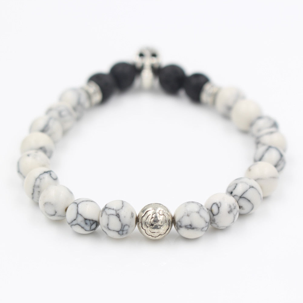 Kranion - Howlite x Lava Stone