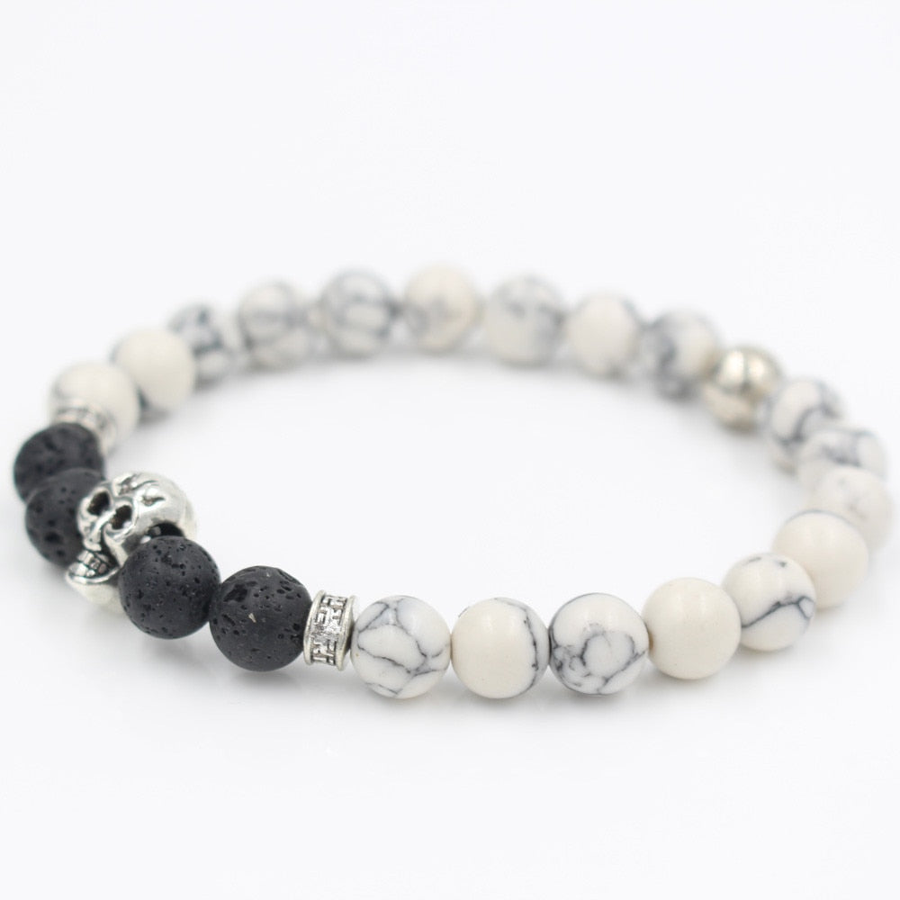 Kranion - Howlite x Lava Stone