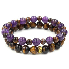 Twin Naked - Tiger's Eye x Amethyst